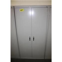 Tan 2 Door Metal Cabinet