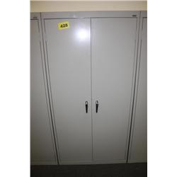 Tan 2 Door Metal Cabinet
