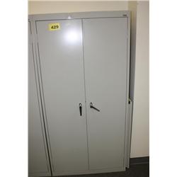 Tan 2 Door Metal Cabinet