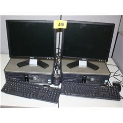 Lot of 2 Dell Optiplex Desk Top Computer