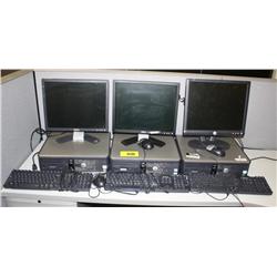 Lot of 3 Dell Optiplex Desk Top Computer