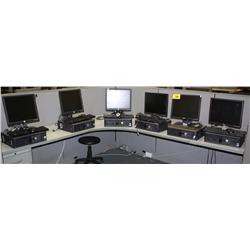 Lot of 6 Complete Dell Optiplex Desk Top Computer