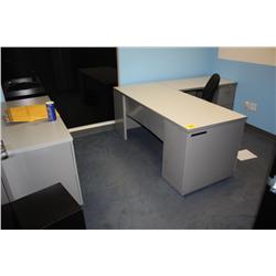 Corner Desk, Side Desk, Chairs, Safe