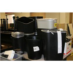 Lot of Trash Cans