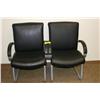Image 1 : Set of 2 Leather Office Side Chairs