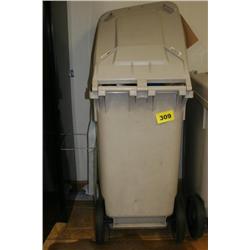 Large Trash Can on Wheels
