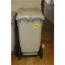 Large Trash Can on Wheels