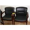 Image 1 : Set of 2 Leather Office Side Chairs