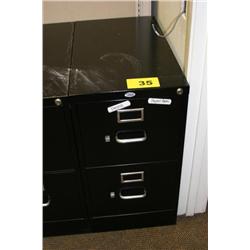 2 Drawer Black File Cabinet