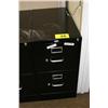 Image 1 : 2 Drawer Black File Cabinet