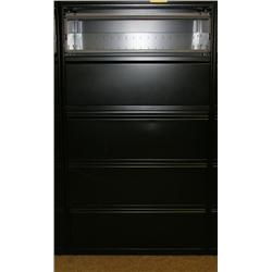 5 Drawer Black Lateral File Cabinet