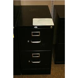 2 Drawer Black File Cabinet