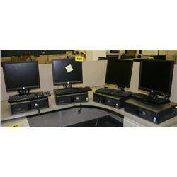 Lot of 4 Dell Optiplex GX520 P4 HT Computers W/LCD