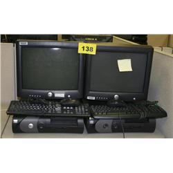 Set of 2 Dell Optiplex GX280 P4 Computers W/CRT Mo
