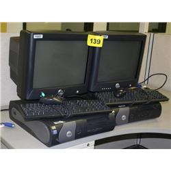 Set of 2 Dell Optiplex GX280 P4 Computers W/CRT Mo