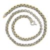Image 4 : 14K Two Tone Gold 23.5" Textured Round Open Rolo Cable Link Chain Necklace