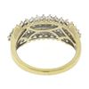 Image 6 : Estate 10K Two Tone Gold 1.0 ctw Round Prong Set Diamond 5 Row Wide Band Ring