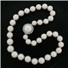 Image 5 : 20" GIA Cultured Pearl Strand Necklace w/ 14k Gold Diamond & Mabe Pearl Clasp