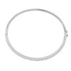 Image 7 : 14k White Gold 6.7" 1.25 ctw Round Prong Diamond Stack Hinged Open Bangle Bracel