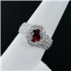 Image 3 : 1.19 ctw UNHEATED Pink Brown Spinel and 0.76 ctw Diamond 18K White Gold Ring