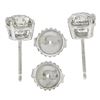 Image 2 : NEW Classic Platinum 1.86 ctw Round Brilliant Cut Diamond Prong Set Stud Earring
