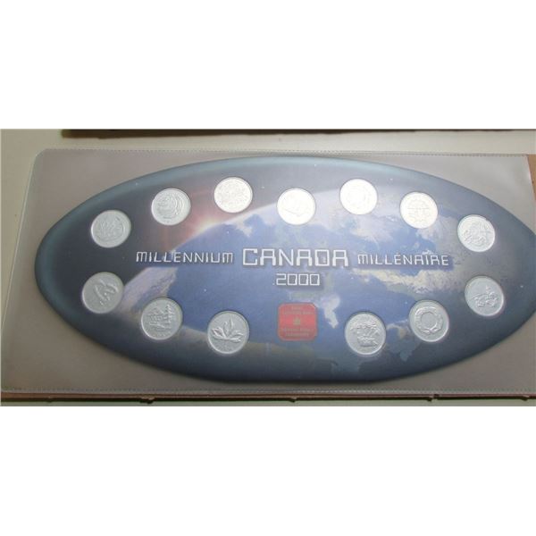 2000 Canada Millennium Quarter Collection On Card In Original Box