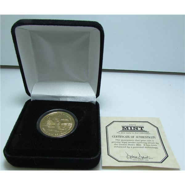 USA Gold Toned $1  Coin - Haudenosaunee - By First Commemorative Mint