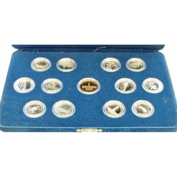 1992 Canada 125 Quarter Set With Loonie On Card