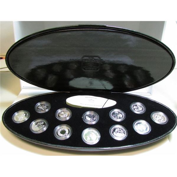2000 Canada Sterling Silver Millennium Quarter Collection In Black Box