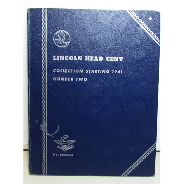 Lincoln Head Cents Collection In Book - Starting 1941 - 70 Coins