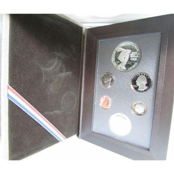 1983 S USA Olympic Silver Dollar Proof Set - Original Box