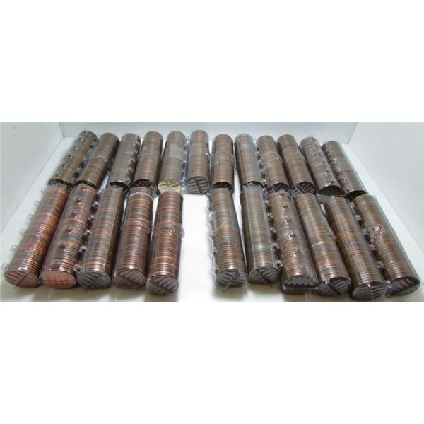23 Rolls Of USA Pennies - Mixture Of Copper & Non-Copper Dates