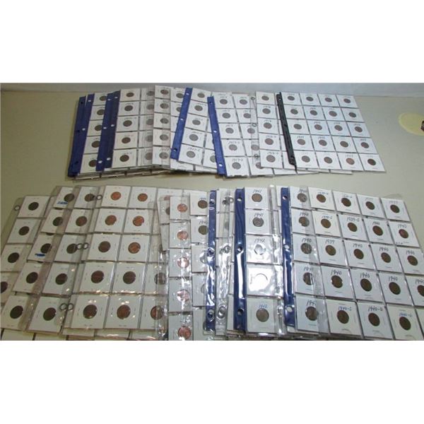 31 Pages Of USA Small Cent Penny Coins - All In 2x2's - VG - UNC