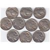 Image 1 : 10 United States 5-Cent Nickel Coins - 1925 - 1937