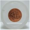 Image 1 : Lucite Paperweight With U.S. Frigate Contellation Coin