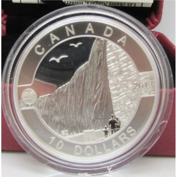 2013 Canada $10 Fine Silver Coin - O Canada Series - Niagara Falls - By RCM