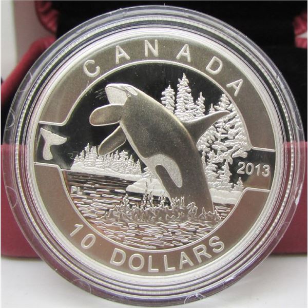 2013 Canada $10 Fine Silver Coin - O Canada Series - Orca - By RCM