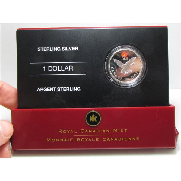 2006 Canada Sterling Silver Painted Lucky Loonie By RCM