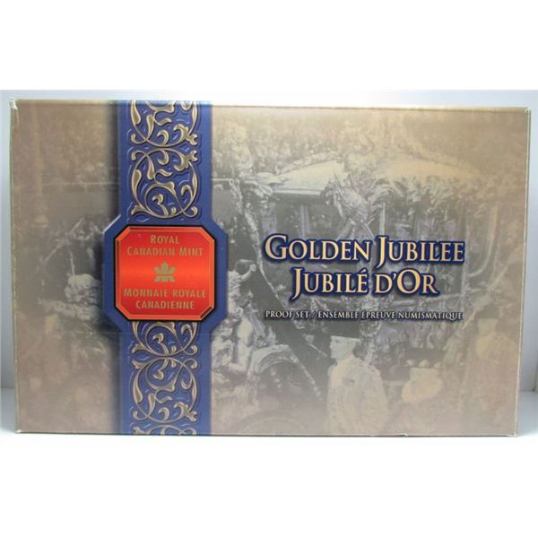 2002 Canada Proof Coin Set - Golden Jubilee Edition - Contains 6 Sterling Silver Coins