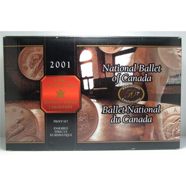 2001 Canada Proof Coin Set - 50th Anniversary Of The National Ballet Of Canada - 6 Sterling Coins