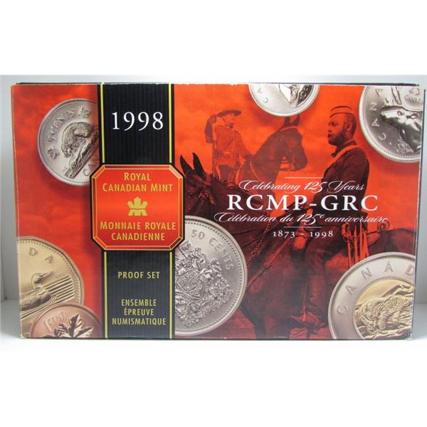 1998 Canada Proof Coin Set - Celebrating 125 Years Of The RCMP - 6 Sterling Coins