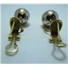 Image 3 : 18K White & Yellow Gold Dangle Earrings