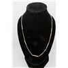 Image 1 : 10 Kt Yellow Gold Curb Link & Bar Design Chain - 15" - 3.2 Grams