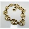 Image 2 : Gorgeous Heavy Gucci Link 14 Kt Yellow Gold Bracelet - 7 1/2"