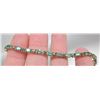 Image 1 : 10 Kt Yellow Gold Emerald & Diamond Bracelet