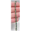 Image 3 : 10 Kt Yellow Gold Emerald & Diamond Bracelet