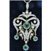 Image 2 : Incredible Victorian 10-14 Kt Yellow Gold Pearl & Peridot Pendant - Appraised