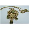 Image 4 : Incredible Victorian 10-14 Kt Yellow Gold Pearl & Peridot Pendant - Appraised