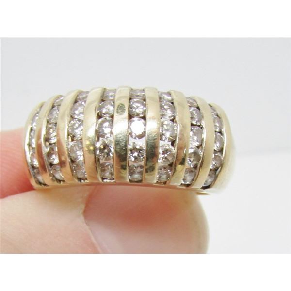 14 KT Yellow Gold & Diamond Channel Set Band - Approximately .50 CTW