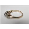 Image 3 : 14 Kt Yellow Gold Diamond Ring - White Gold Head - Size 5 3/4